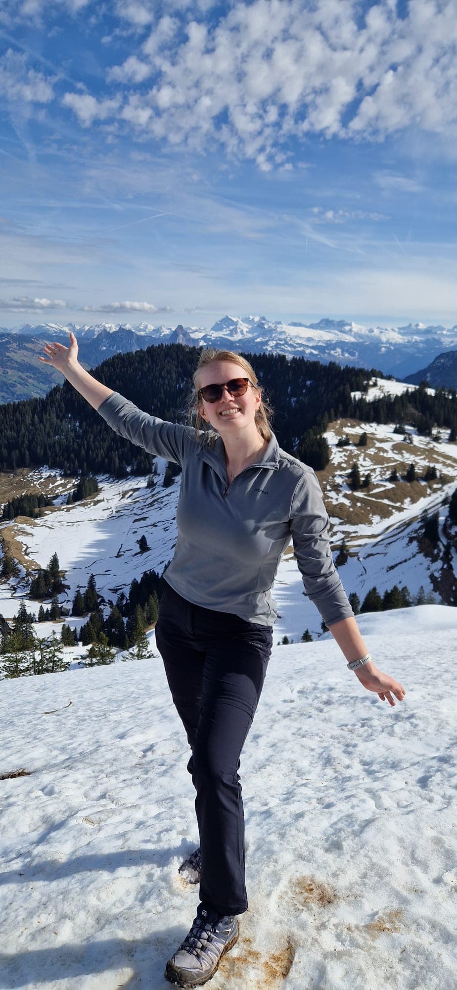 Physiotherapists hiking together